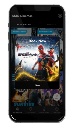 amc cinemas - mobile app1 design
