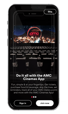 amc cinemas - mobile app4 design