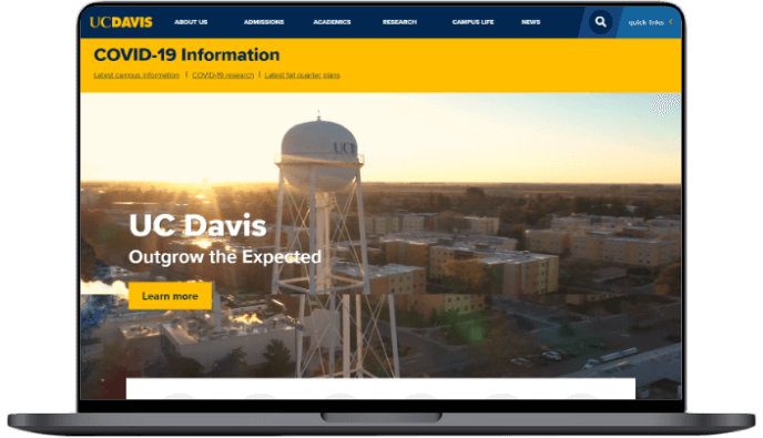 uc davis - website design